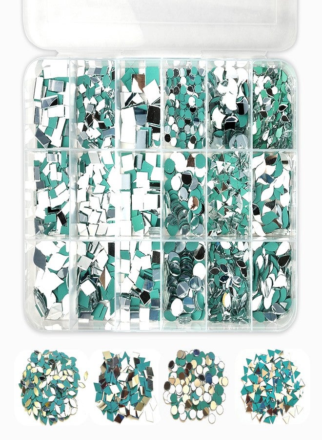 Twinster Mirrors for Craft Work (18 Different Shapes, 2450 Total Pieces) Lippan Art Craft Materials Kit Decorative Mirrors DIY Best Kit - Image 1
